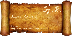 Sziva Roland névjegykártya