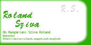 roland sziva business card